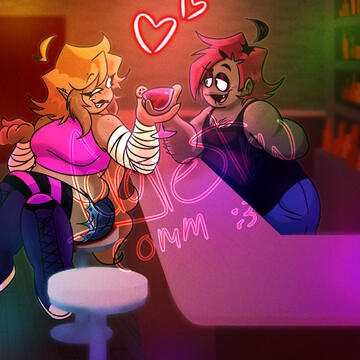 OCs belong to ohnoitspjs (cowlick) and blackseacoffee (slightly smaller hair)